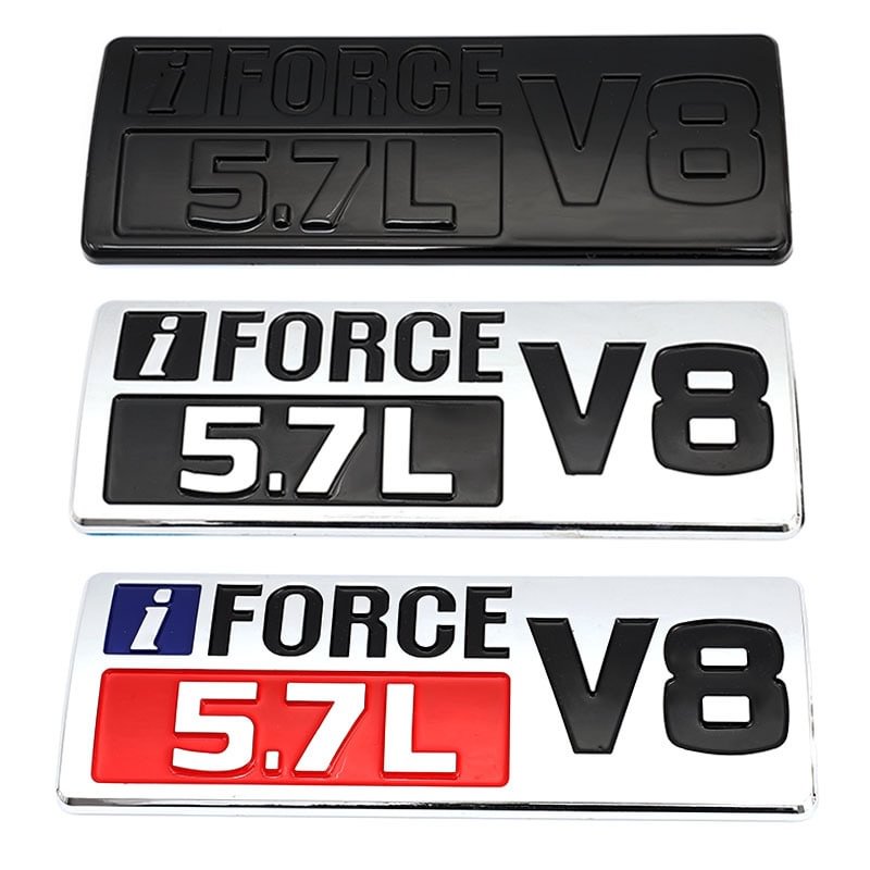 iFORCE 5.7L V8 Stickers Badge Emblem Decals for Toyota Tundra Prado Corolla Highlander voiturehub dxncar