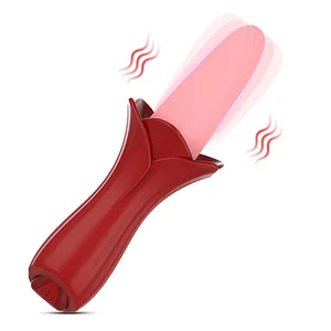 Rose Tongue Vibrator for Clitoral and Vaginal Stimulation – Licking Sensation Massager