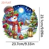 Bonhomme de neige de No&euml;l double face - 5d bricolage artisanat pendentif
