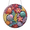 Diamond Painting Acrylic Single-Side Flower Leaf Eggs Hanging Pendant Home Decor