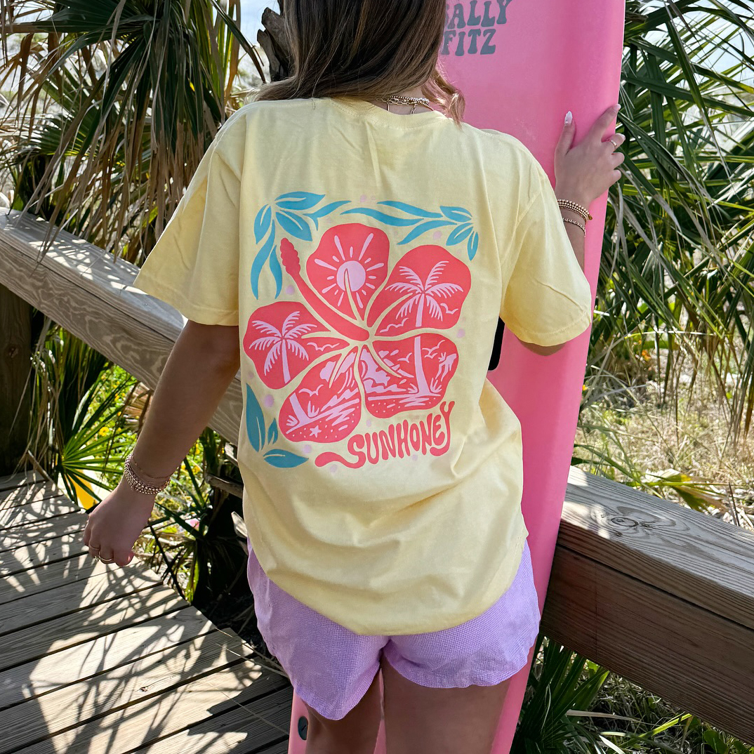 Unisex Hibiscus By The Sea T-shirt