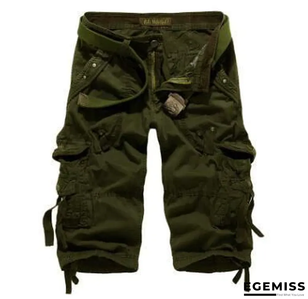 Plus Size Men's Camouflage Loose Cargo Work Casual Shorts | EGEMISS