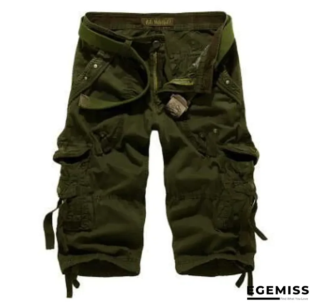 Plus Size Men's Camouflage Loose Cargo Work Casual Shorts | EGEMISS