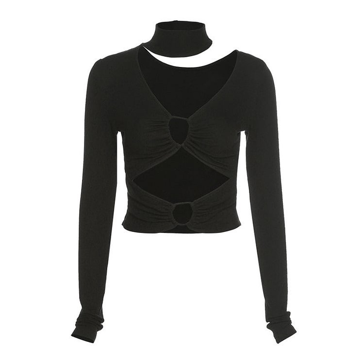 Hollow Out Front Belly Top