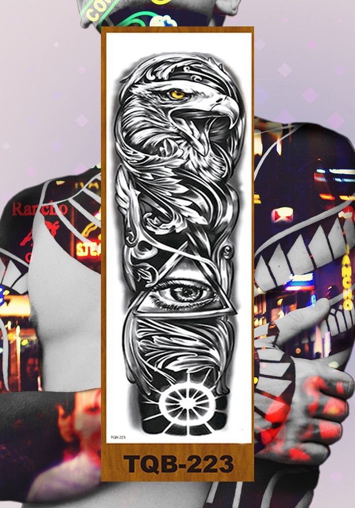 Full Flower Arm Temporary Sexy Tattoo Sticker Men Women Adult Girl Body Art Fake Tatoo Characters Love Confession Totem Lily DIY