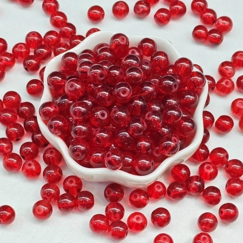 50 PCS/Package Diameter 4mm Diameter 6 Mm Glass Round Beads