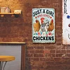 Just A Girl Who Loves Chickens - Metal Tin Signs(8*12Inch/12*16Inch) - Animal