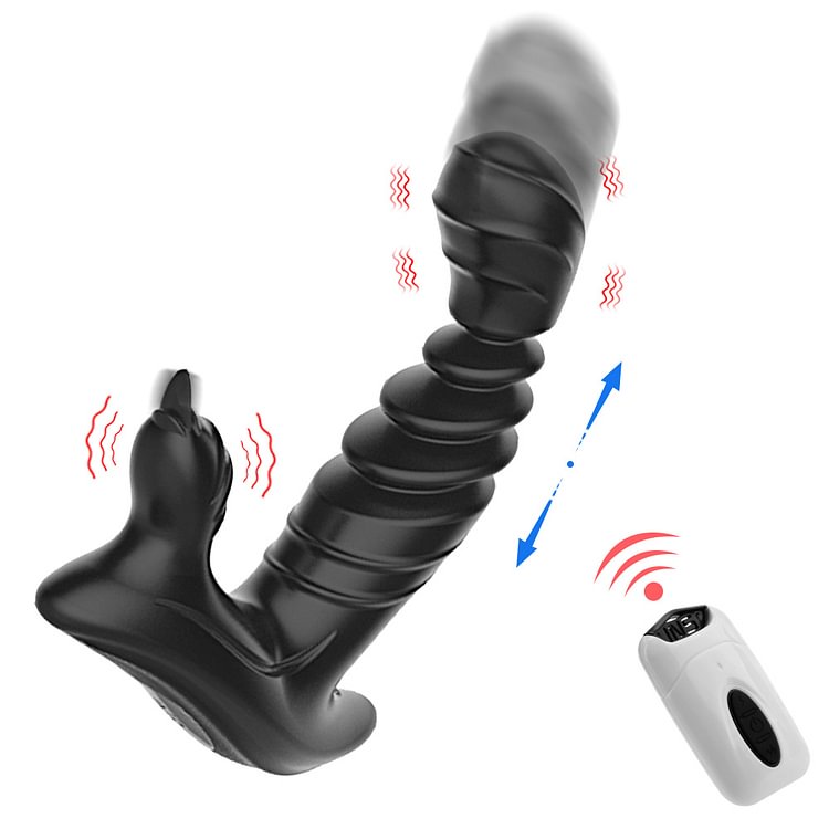 Telescopic Prostate Massager For Men And Women Double Shock Masturbation G-spot Vestibule Anal Plug Sex Toy Wholesale