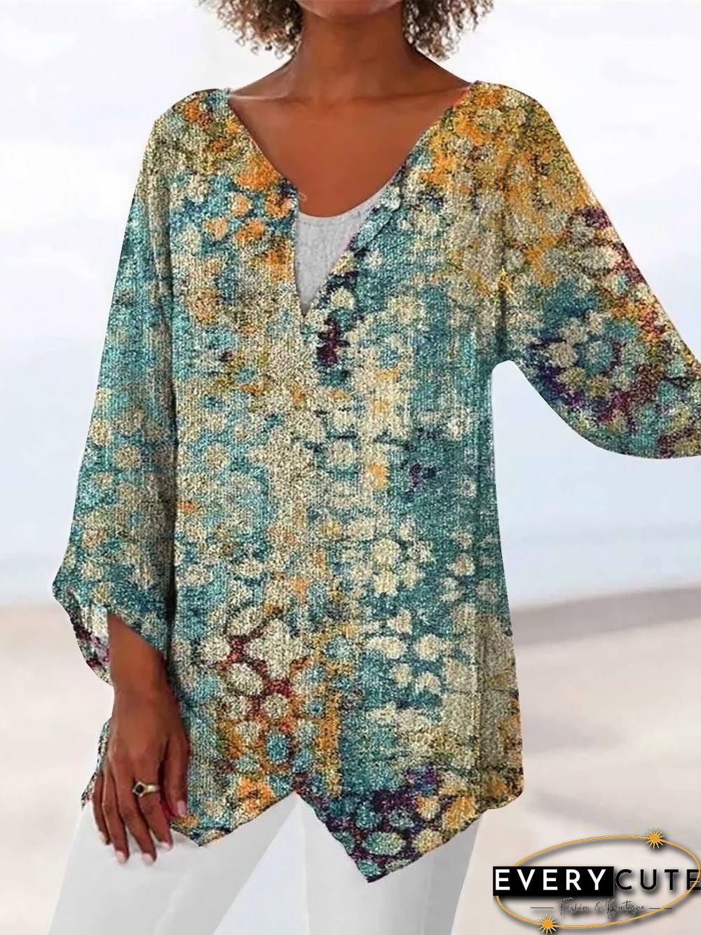 Ethnic Casual Loose Tops