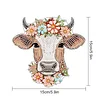 2pcs Cow 2D Flat DIY Diamond Painting Set Diamond Art Pendant Wall Door Decor