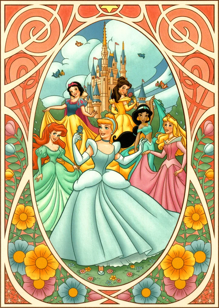 Glass Art - Disney Princess - Full Round 30*40CM