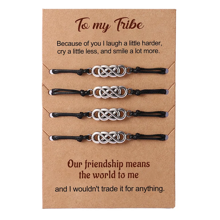 CopyFOR FRIEND - OUR FRIENDSHIP MEANS THE WORLD TO ME BRAIDED BRACELET