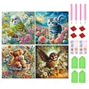 4Pack Animal-Crystal Rhinestone Diamond Painting(40x40cm)
