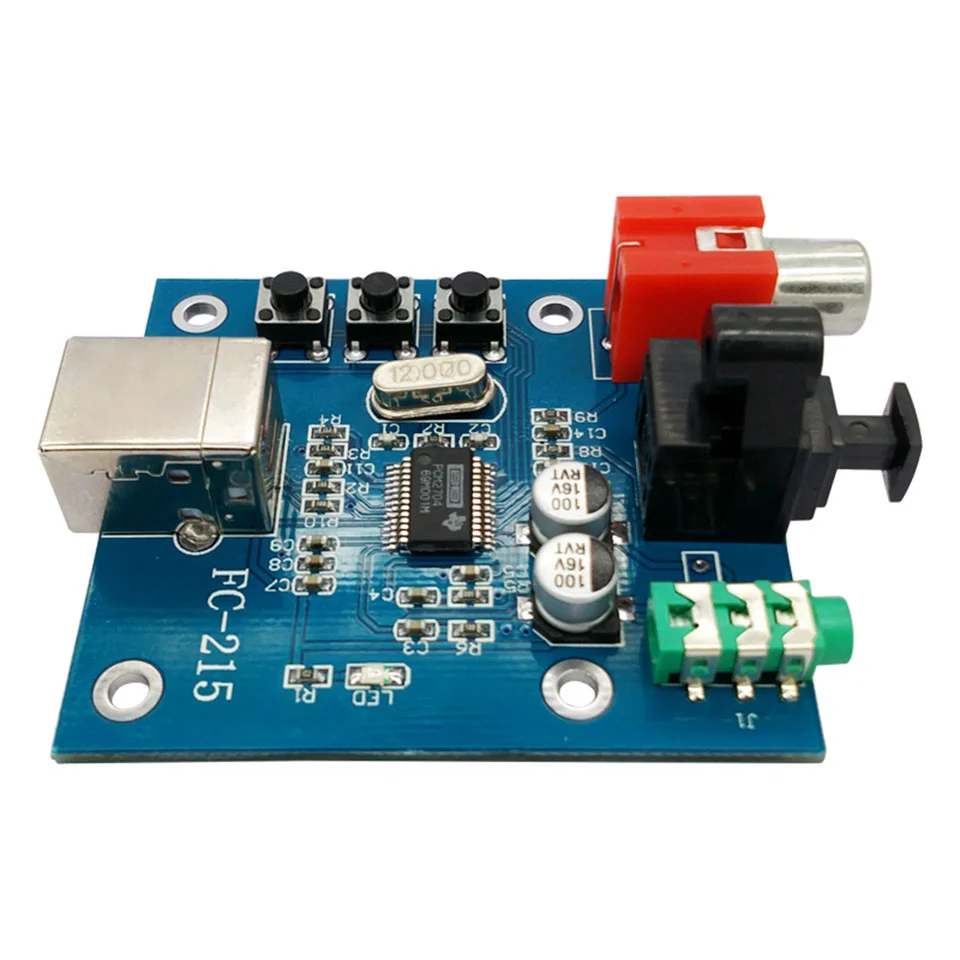 PCM2704USB sound card HIFI sound card decoder DAC decoder USB input coaxial output fiber output