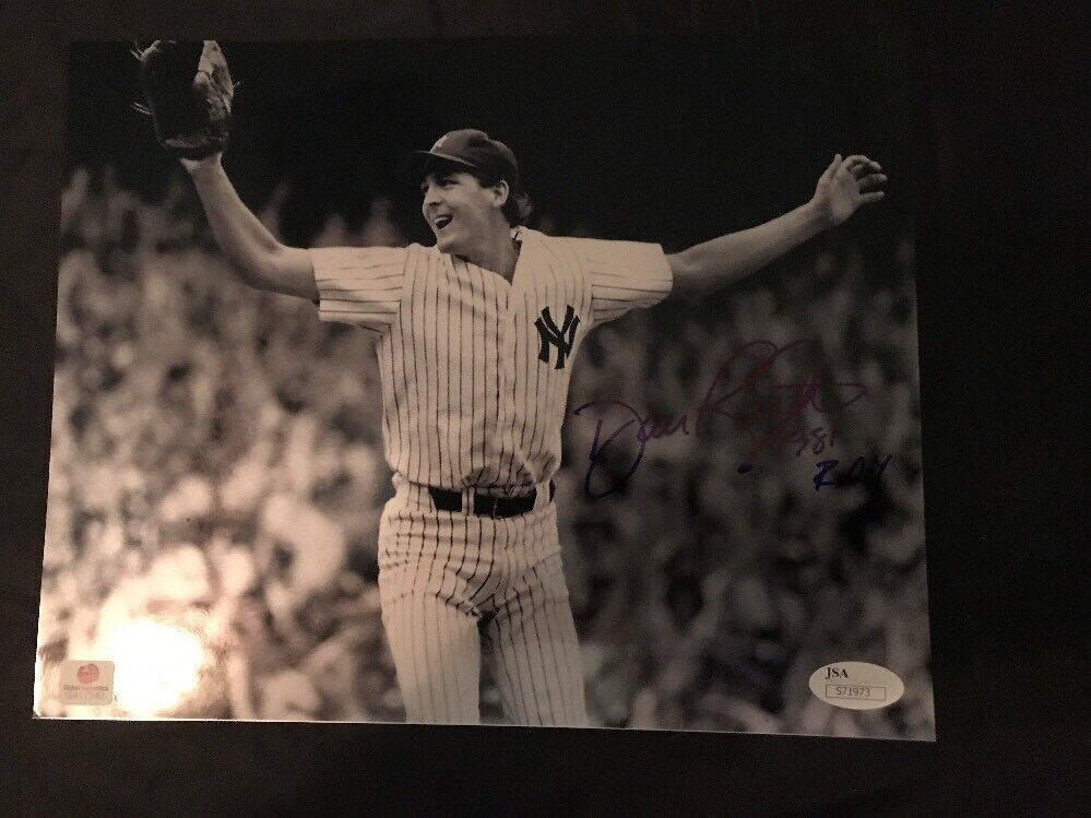 DAVE RIGHETTI SIGNED AUTOGRAPHED 8x10 Photo Poster painting NEW YORK YANKEES JSA COA 81 ROY