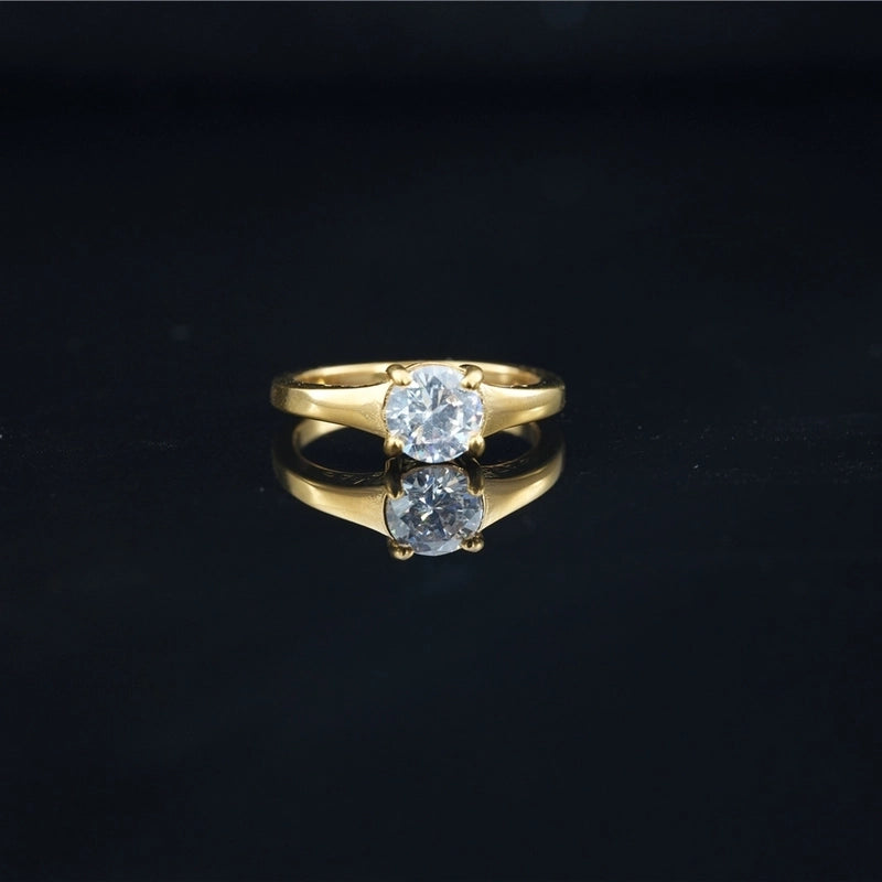 Retro Geometric Titanium Steel Rings