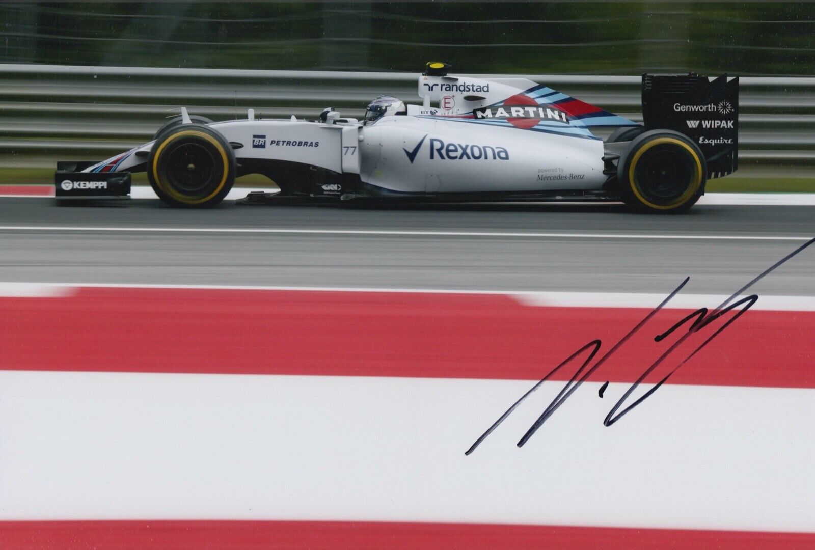 Valtteri Bottas Hand Signed 12x8 Photo Poster painting F1 Autograph Williams Martini Racing 1