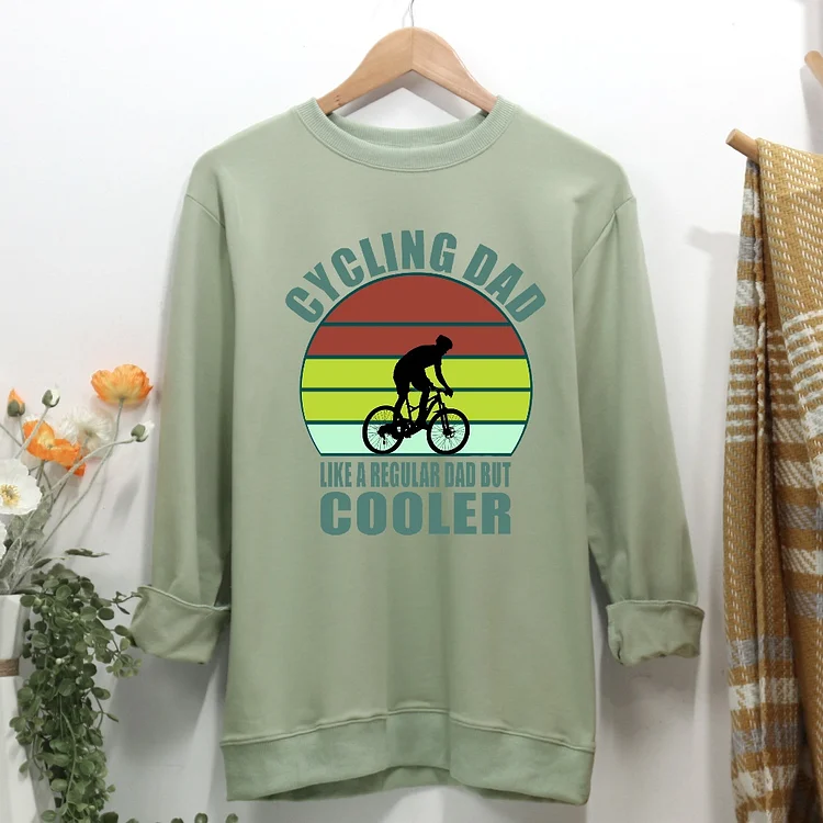 Cycling Dad Like A Real Dad But Cooler Women Casual Sweatshirt-Annaletters