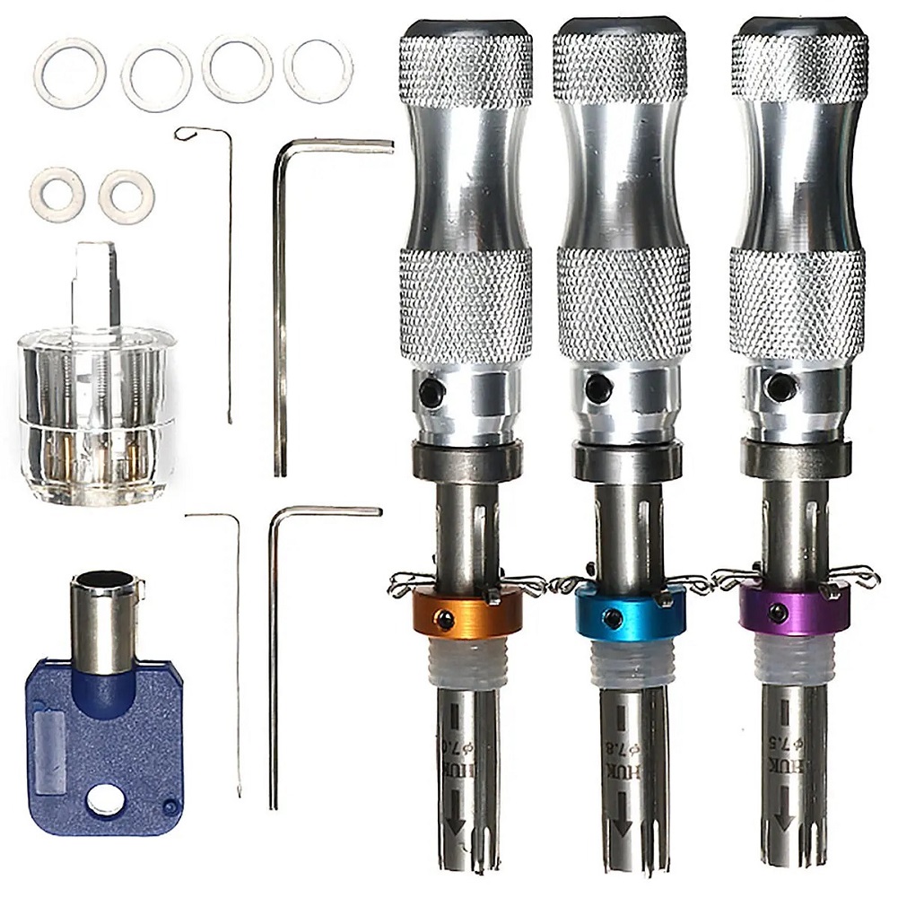 

16pcs Locksmith Cylinder Car Lock Pick Kit Cutaway Padlock Opening Tool Kit, 501 Original