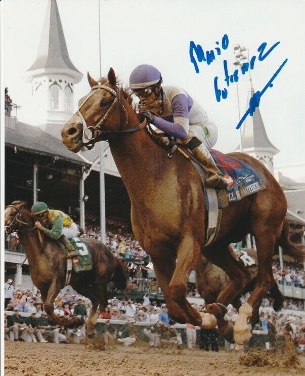 HORSE RACING JOCKEY MARIO GUTIERREZ SIGNED 8x10 Photo Poster painting #5 KENTUCKY DERBY PROOF