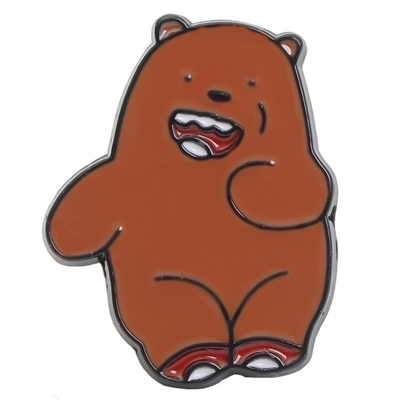 Cartoon Style Cute Cowboy Style Animal Alloy Stoving Varnish Plating Kid’s Unisex Brooches Collar Pin