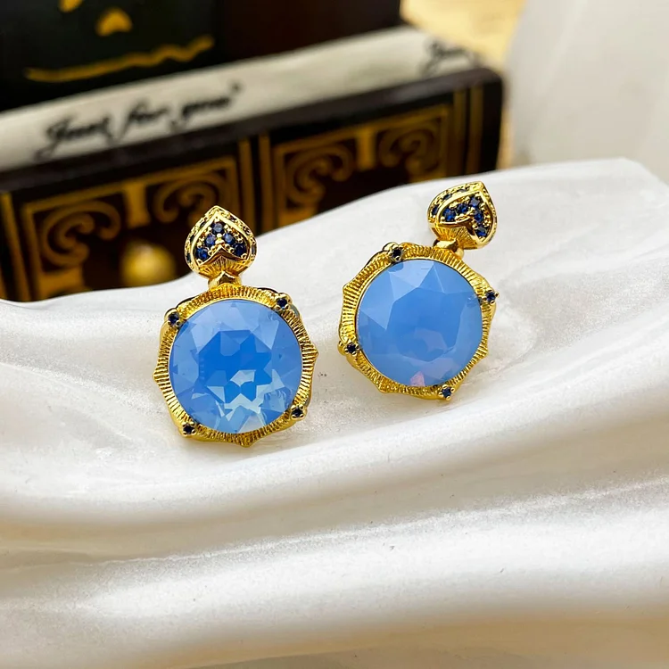 Turtle Sapphire Unique Personalized Earrings