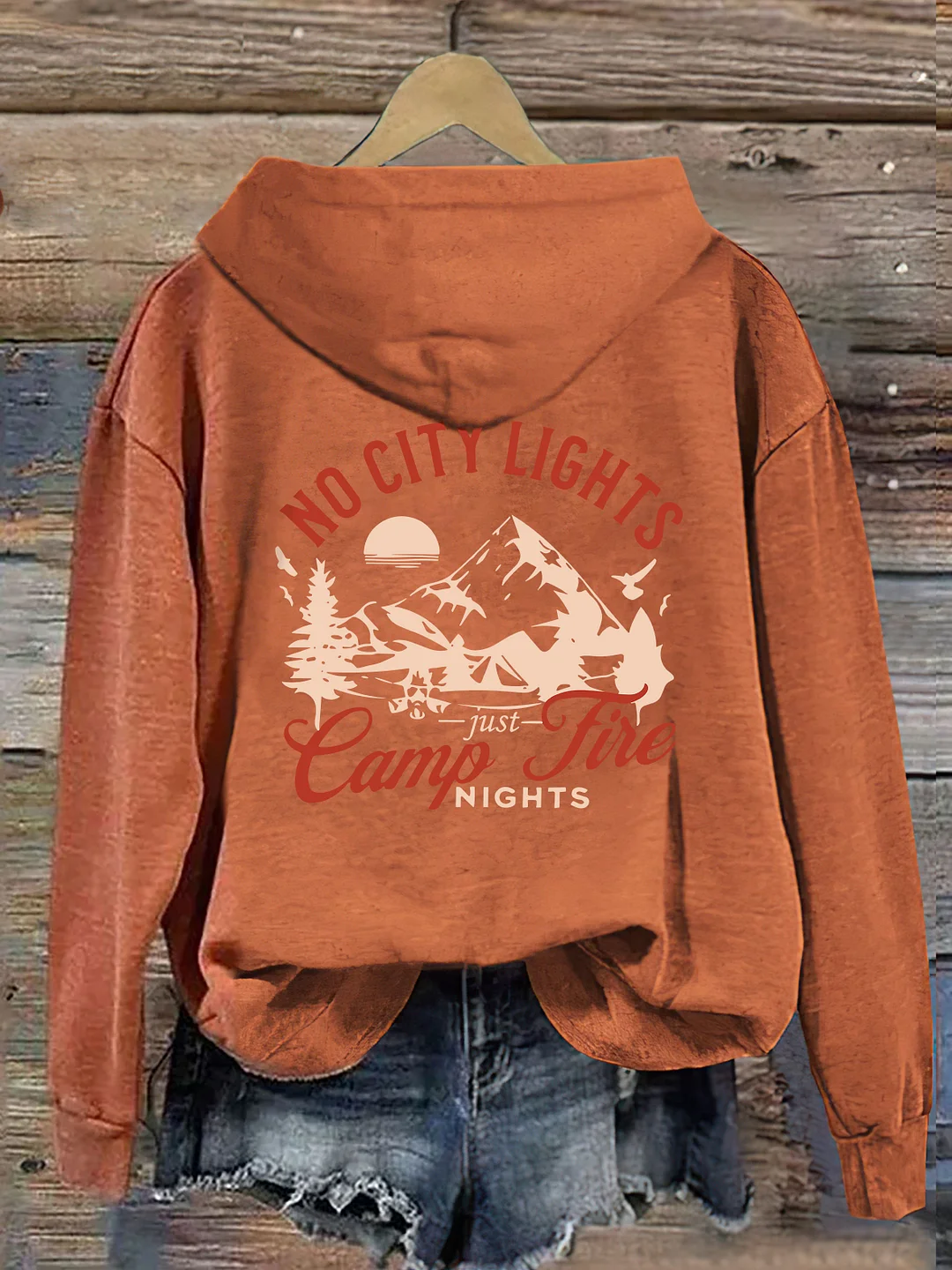 No City Lights Just Camp Fire Nights Hoodie