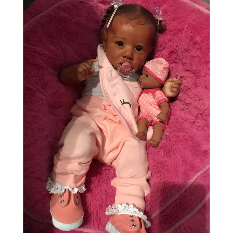 Reborndollsshop® Newly Handmade 20 Inches African American Reborn Baby  Silicone Soft Body Girl Gatlin