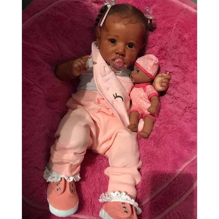 Handmade Weighted African American Biracial Reborn Toddler Doll Silico –  Pinky Reborn