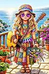 Luxury AB Velvet Diamond Painting Kit - Cute Girl
