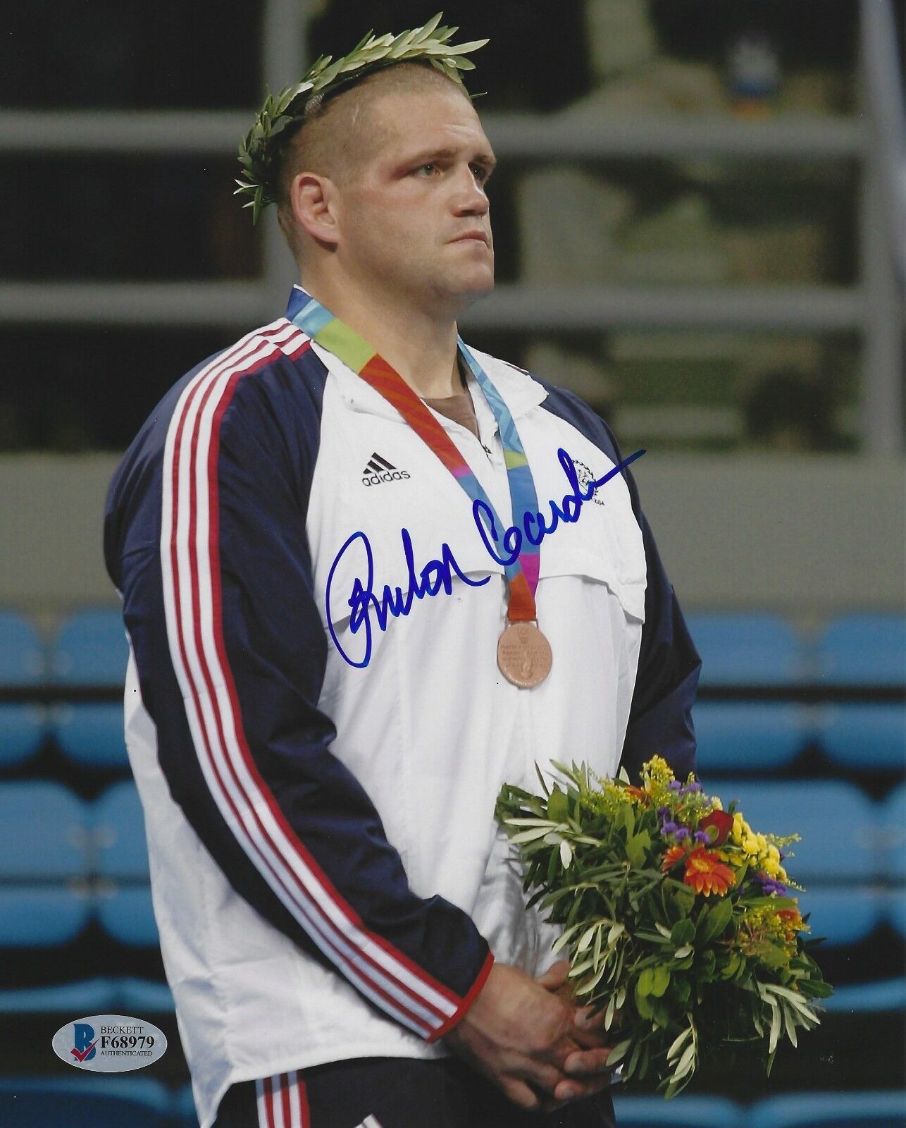 Rulon Gardner Signed 8x10 Photo Poster painting BAS COA 2000 2004 Olympic USA Wrestling Picture