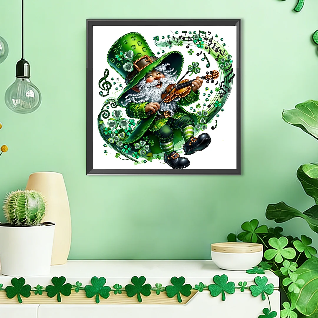 Music Elderly Special Shaped 5D DIY Partial Drill Diamonds Dots Gem Art Kits for Adults Beginners Home Decor Diamonds Paintings Gem Art 11.81 X11.81inch