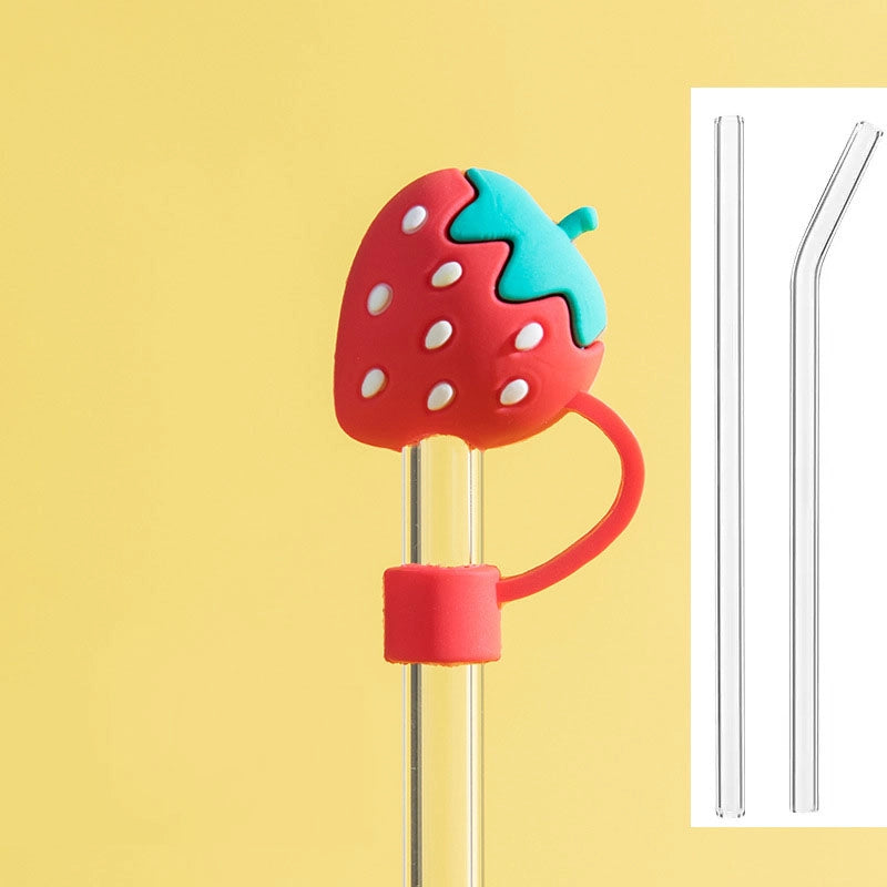 Casual Elegant Cute Flower Silica Gel Straw Decorative Cap 1 Piece