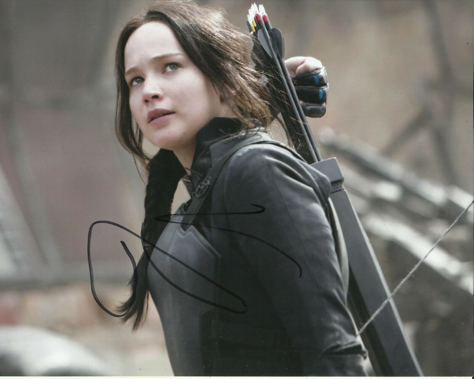 JENNIFER LAWRENCE SIGNED SEXY HUNGER GAMES Photo Poster painting UACC REG 242 (7)