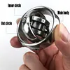 Metal gyroscope fingertip gyroscope decompression toy rotating balance black technology three-axis precision fingertip gyroscope