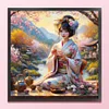 Kimono Girl-11CT Stamped Cross Stitch 50*50cm/19.69*19.69in