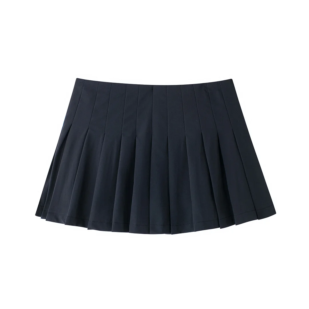 Nigikala Nigikala Multi-Colored Leisure Short-Scarry High-Waist Wide-Folded Skirt 2025 Winter New A67785