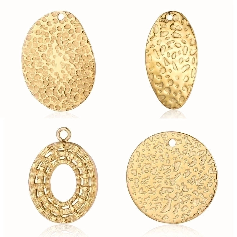 3 Pieces Retro Solid Color Stainless Steel Plating Inlay Rhinestones 18k Gold Plated Charms Jewelry Accessories