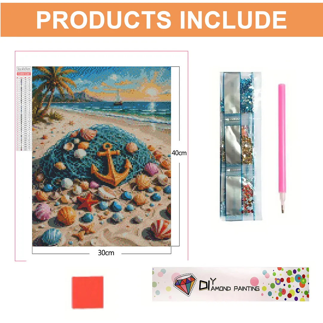 Beach 5D DIY Full Square Drill Diamond Painting Kits for Adults Beginners Home Decor Diamonds Dots Gem Art Kits Diamonds Paintings Gem Art 13.78x17.72inch