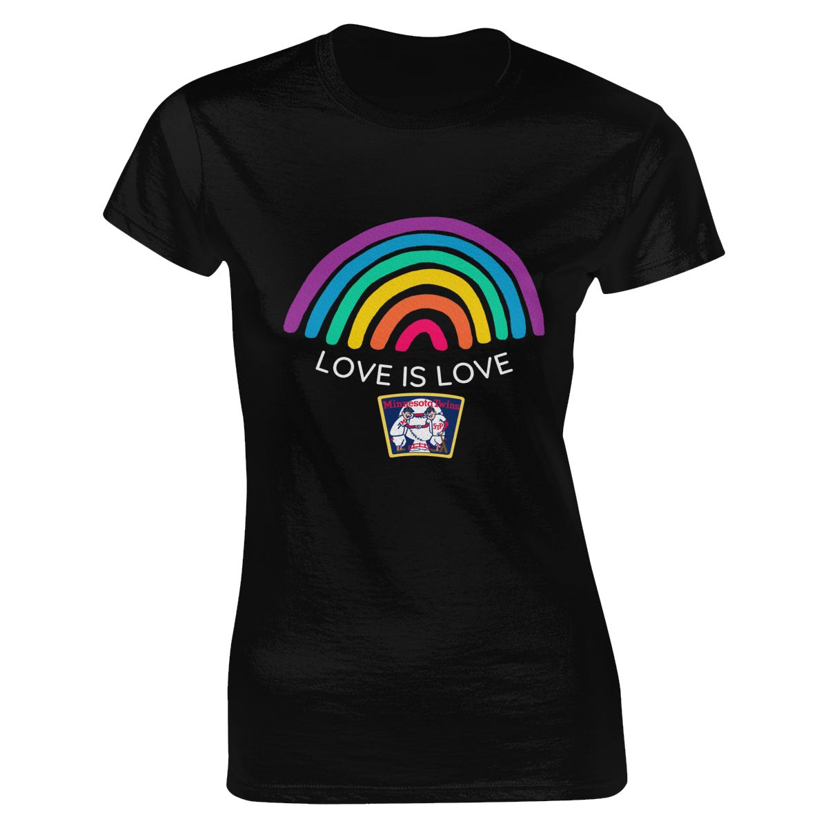 Minnesota Twins Love is Love Pride Rainbow Women's Classic-Fit T-Shirt