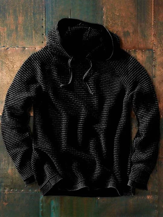 Men's Hooded Waffle Sweatshirt
