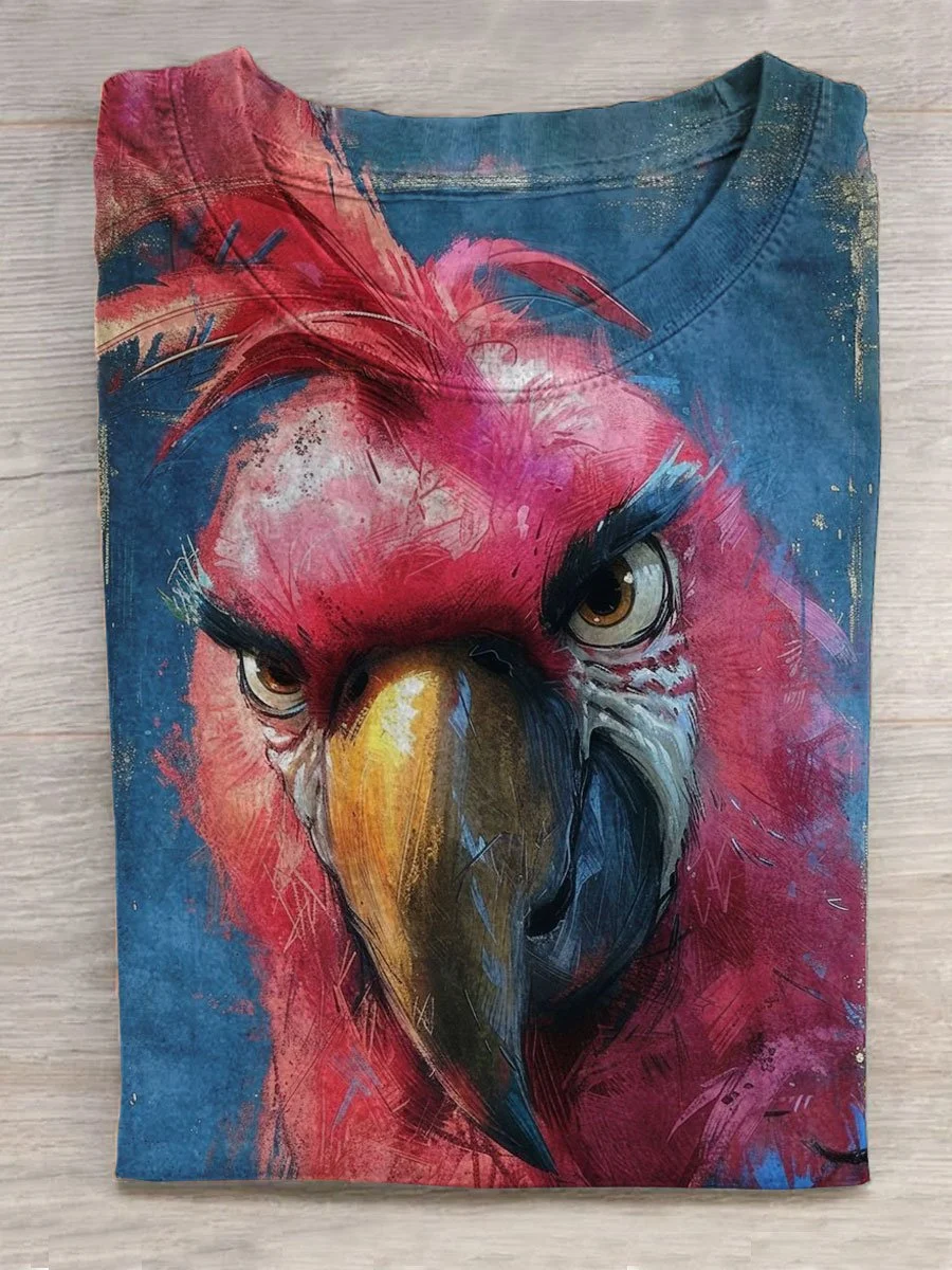 Eagerlys Funny Animal Art Print T-shirt Eagerlys