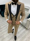 Fettachi Gold Slim Fit Peak Lapel Tuxedo