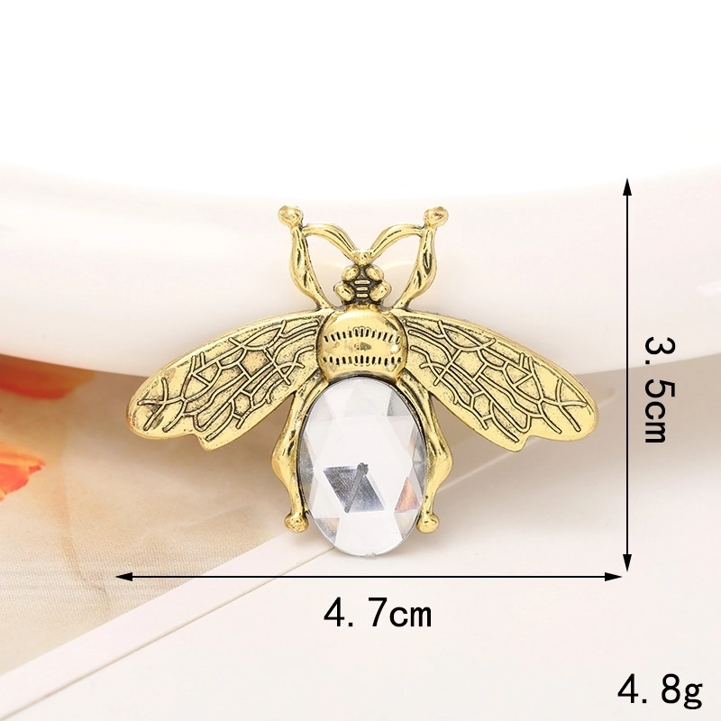 Minimalist Bee Alloy Inlay Rhinestones Jewelry Accessories