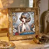 Noble femme en argent, forme sp&eacute;ciale 5d bricolage, diamants partiels, peintures d&rsquo;art de pierres pr&eacute;cieuses pour adultes d&eacute;butants, d&eacute;coration int&eacute;ri