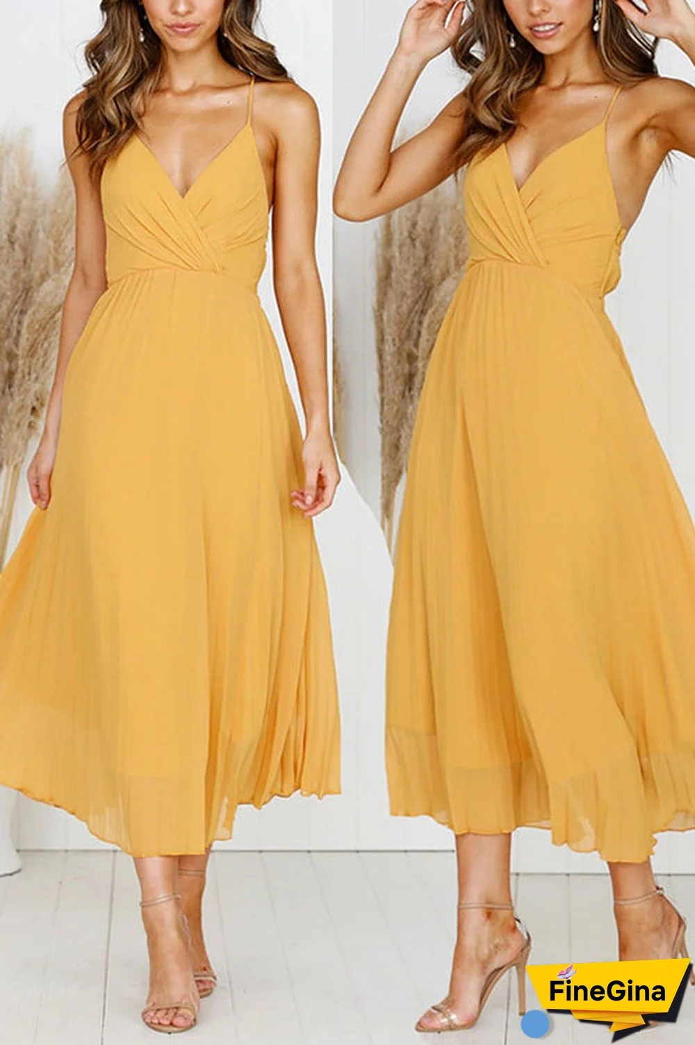 Spaghetti Strap Midi Dress