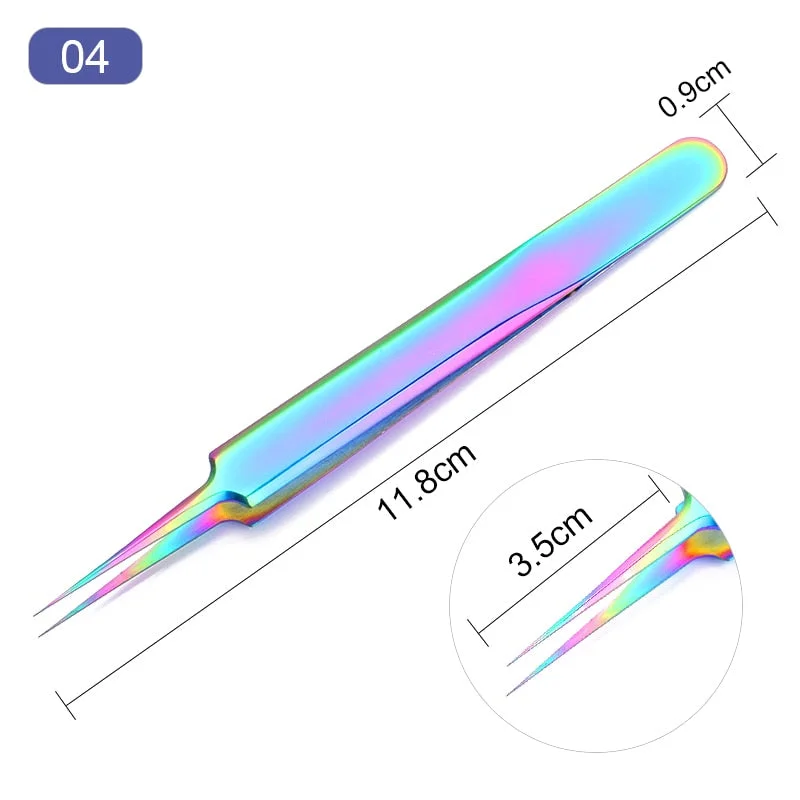 8 Style Colorful Cuticle Pusher Tweezer Nails Pusher Tools Cuticle Trimmer Dead Skin UV Gel Polish Stainless Steel Clean Tools-Nail Inspo