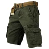 Men's Outdoor Vintage Washed Cotton Washed Multi-pocket Tactical Shorts by Inlyline