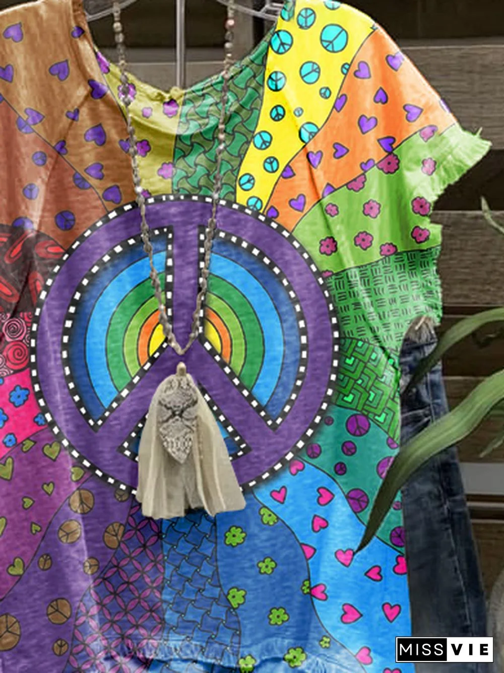 Short Sleeve Ombre/tie-Dye T-shirt