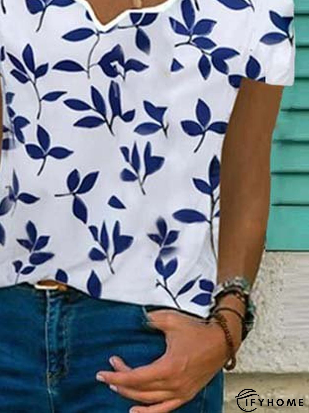 Short Sleeve Cotton Casual Shift T-shirt | IFYHOME